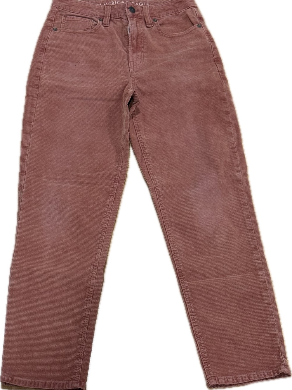 American Eagle Outfitters Women’s Dusty Rose Corduroy Straight Leg Pants